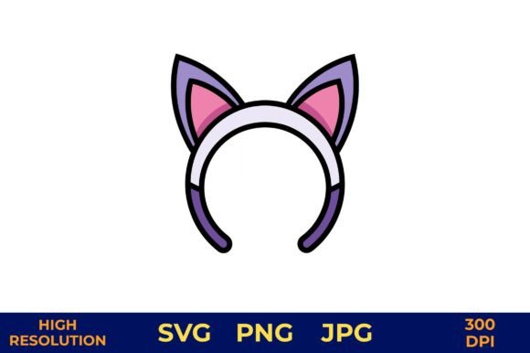 Cat Ear Headband in Vibrant Colors