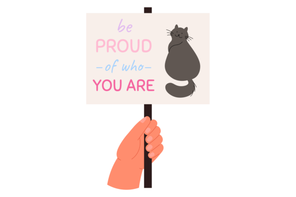 Cat Owner Proud Campaign. Pet Care Icon