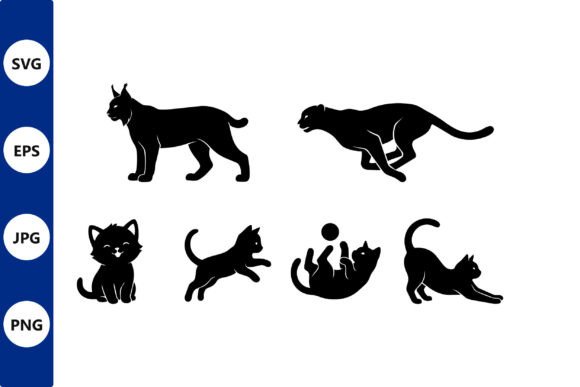 Cat Silhouettes Vector Art Collection