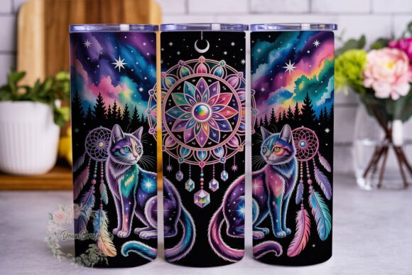 Celestial Cat Dreamcatcher 20oz Tumbler