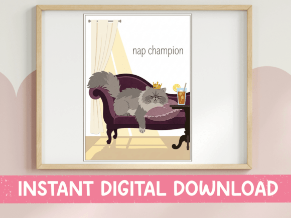 Nap Champion Persian Cat Design