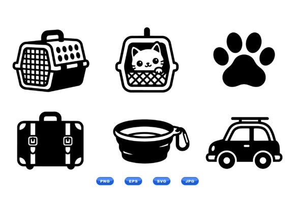 Pet Travel Icon SVG Pack
