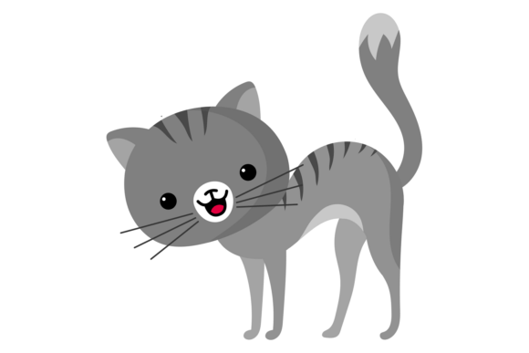 Playful Cat Character. Cartoon Animal.